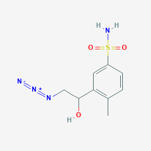 3-(2-Azido-1-hydroxyethyl)-4-methylbenzene-1-sulfonamide