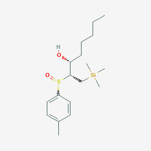 molecular formula C18H32O2SSi B12561127 (2R,3R)-2-[(R)-(4-methylphenyl)sulfinyl]-1-trimethylsilyloctan-3-ol CAS No. 155394-02-8