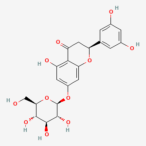 molecular formula C21H22O11 B1256117 (2S)-5,7,3',5'-tetrahydroxyflavanone-7-O-beta-D-glucopyranoside 