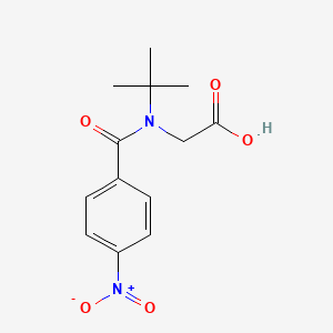 molecular formula C13H16N2O5 B12561188 N-tert-Butyl-N-(4-nitrobenzoyl)glycine CAS No. 143159-79-9