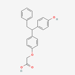 molecular formula C22H20O4 B12561189 [4-[alpha-(4-Hydroxyphenyl)phenethyl]phenoxy]acetic acid CAS No. 185223-83-0