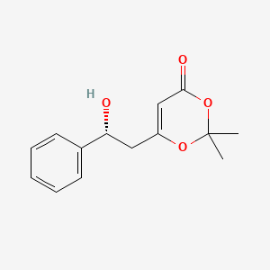 4H-1,3-Dioxin-4-one, 6-[(2R)-2-hydroxy-2-phenylethyl]-2,2-dimethyl-