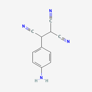 molecular formula C11H8N4 B12561220 2-(4-Aminophenyl)ethane-1,1,2-tricarbonitrile CAS No. 156170-45-5