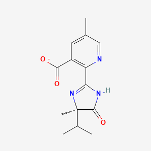 molecular formula C14H16N3O3- B1256123 (R)-imazapic(1-) 
