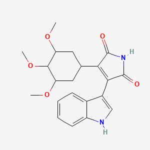 molecular formula C21H24N2O5 B1256124 3-(1H-indol-3-yl)-4-(3,4,5-trimethoxycyclohexyl)pyrrole-2,5-dione 
