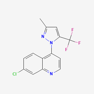 7-Chloro-4-[3-methyl-5-(trifluoromethyl)-1H-pyrazol-1-yl]quinoline