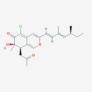 (7R,8R)-8-acetonyl-5-chloro-3-[(1E,5S)-3,5-dimethylhepta-1,3-dienyl]-7-hydroxy-7-methyl-8H-isochromen-6-one