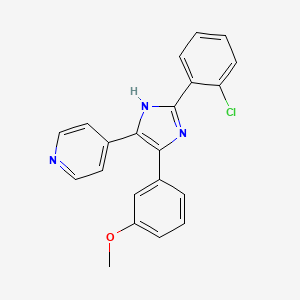 4-[2-(2-chlorophenyl)-4-(3-methoxyphenyl)-1H-imidazol-5-yl]pyridine