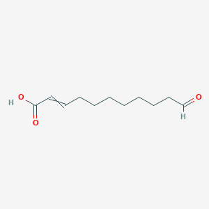 molecular formula C11H18O3 B12561326 11-Oxoundec-2-enoic acid CAS No. 143223-12-5