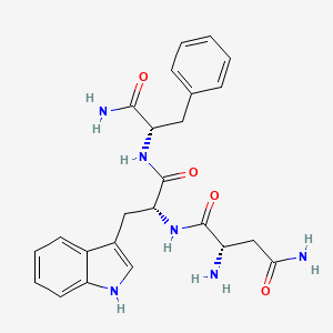 molecular formula C24H28N6O4 B12561360 L-Phenylalaninamide, L-asparaginyl-D-tryptophyl- CAS No. 201225-56-1