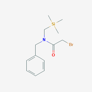 molecular formula C13H20BrNOSi B12561361 Acetamide, 2-bromo-N-(phenylmethyl)-N-[(trimethylsilyl)methyl]- CAS No. 143925-60-4