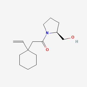 molecular formula C15H25NO2 B12561377 2-(1-Ethenylcyclohexyl)-1-[(2S)-2-(hydroxymethyl)pyrrolidin-1-yl]ethan-1-one CAS No. 183593-62-6