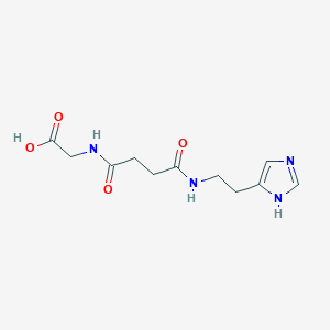 molecular formula C11H16N4O4 B12561391 N-(4-{[2-(1H-Imidazol-5-yl)ethyl]amino}-4-oxobutanoyl)glycine CAS No. 192382-42-6