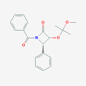 molecular formula C20H21NO4 B125614 (3R,4S)-1-苯甲酰-3-((2-甲氧基丙烷-2-基)氧基)-4-苯基氮杂环丁-2-酮 CAS No. 149107-92-6