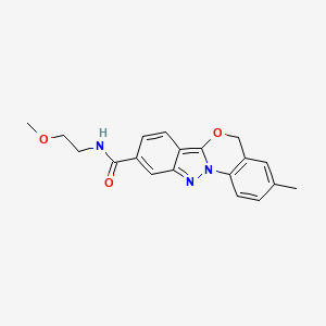 molecular formula C19H19N3O3 B1256140 N-(2-methoxyethyl)-3-methyl-5H-indazolo[2,3-a][3,1]benzoxazine-9-carboxamide 