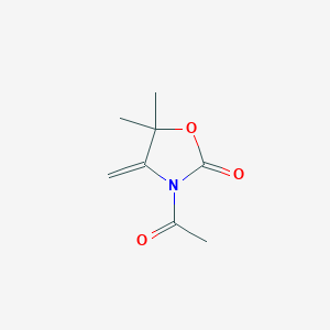 molecular formula C8H11NO3 B12561412 2-Oxazolidinone, 3-acetyl-5,5-dimethyl-4-methylene- CAS No. 202920-26-1