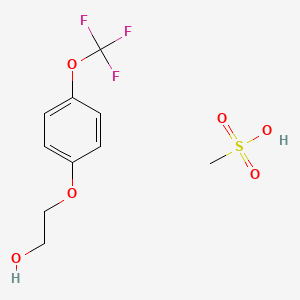 molecular formula C10H13F3O6S B12561415 Methanesulfonic acid--2-[4-(trifluoromethoxy)phenoxy]ethan-1-ol (1/1) CAS No. 189876-54-8