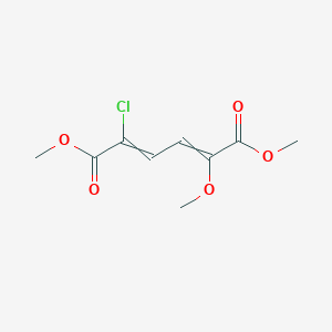 molecular formula C9H11ClO5 B12561420 Dimethyl 2-chloro-5-methoxyhexa-2,4-dienedioate CAS No. 143578-50-1