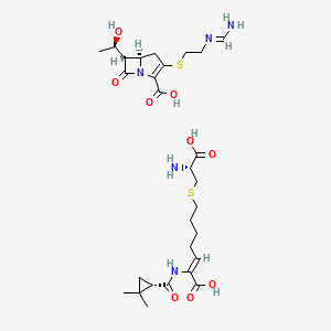 molecular formula C28H43N5O9S2 B1256146 亚胺培南和西司他丁 CAS No. 92309-29-0