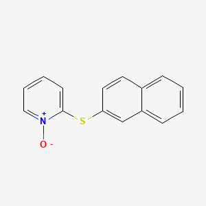 molecular formula C15H11NOS B12561477 2-[(Naphthalen-2-yl)sulfanyl]-1-oxo-1lambda~5~-pyridine CAS No. 185432-82-0