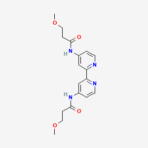 molecular formula C18H22N4O4 B12561510 N,N'-([2,2'-Bipyridine]-4,4'-diyl)bis(3-methoxypropanamide) CAS No. 184343-78-0