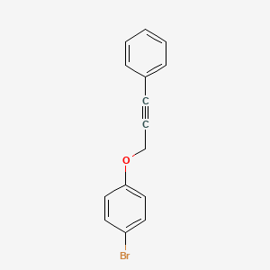 molecular formula C15H11BrO B12561519 1-Bromo-4-[(3-phenylprop-2-yn-1-yl)oxy]benzene CAS No. 154884-64-7