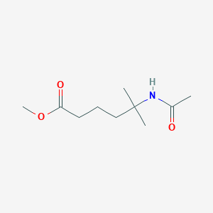 molecular formula C10H19NO3 B12561528 Methyl 5-acetamido-5-methylhexanoate CAS No. 192313-94-3