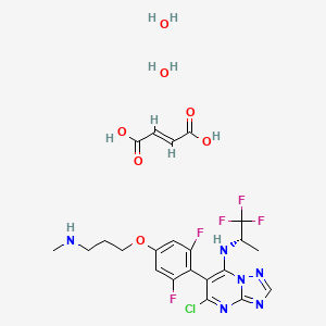 molecular formula C22H26ClF5N6O7 B1256153 Cevipabulin fumarate CAS No. 849550-69-2