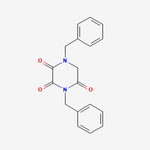 molecular formula C18H16N2O3 B12561563 1,4-Dibenzylpiperazine-2,3,5-trione CAS No. 143722-93-4