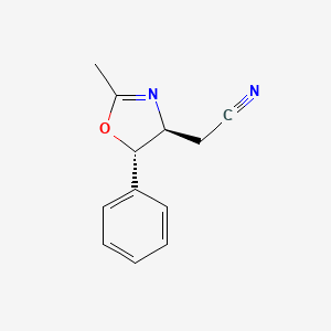 4-Oxazoleacetonitrile, 4,5-dihydro-2-methyl-5-phenyl-, (4S,5S)-