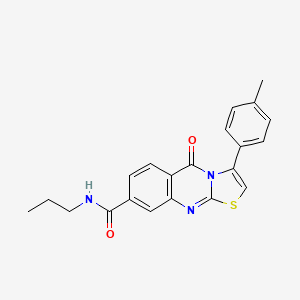 3-(4-methylphenyl)-5-oxo-N-propyl-8-thiazolo[2,3-b]quinazolinecarboxamide