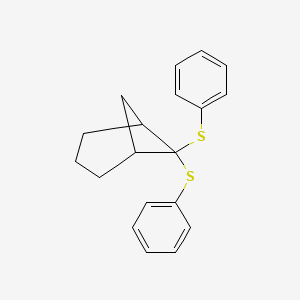 molecular formula C19H20S2 B12561614 6,6-Bis(phenylsulfanyl)bicyclo[3.1.1]heptane CAS No. 189307-26-4