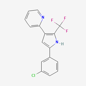 2-[5-(3-Chlorophenyl)-2-(trifluoromethyl)-1H-pyrrol-3-yl]pyridine