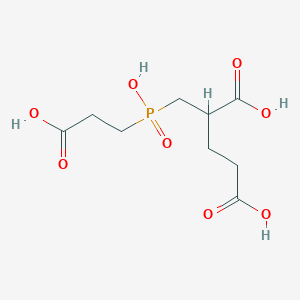 molecular formula C9H15O8P B12561663 2-[[2-Carboxyethyl(hydroxy)phosphoryl]methyl]pentanedioic acid CAS No. 173039-11-7