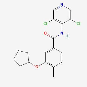 3-(Cyclopentyloxy)-N-(3,5-dichloropyridin-4-yl)-4-methylbenzamide