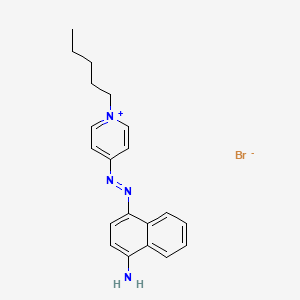 4-[(E)-(4-Aminonaphthalen-1-yl)diazenyl]-1-pentylpyridin-1-ium bromide