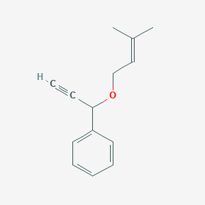 molecular formula C14H16O B12561753 {1-[(3-Methylbut-2-en-1-yl)oxy]prop-2-yn-1-yl}benzene CAS No. 260413-67-0