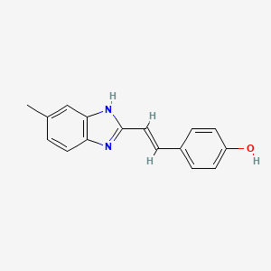 4-[(E)-2-(6-methyl-1H-benzimidazol-2-yl)ethenyl]phenol