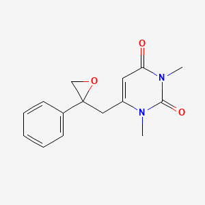 1,3-Dimethyl-6-[(2-phenyloxiran-2-yl)methyl]pyrimidine-2,4-dione