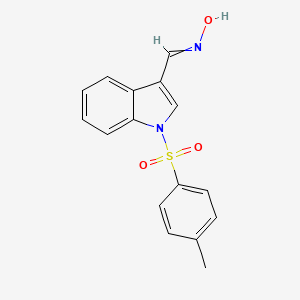 molecular formula C16H14N2O3S B12561799 N-{[1-(4-Methylbenzene-1-sulfonyl)-1H-indol-3-yl]methylidene}hydroxylamine CAS No. 188988-42-3