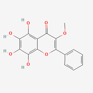 molecular formula C16H12O7 B1256180 5,6,7,8-Tetrahydroxy-3-methoxyflavone 