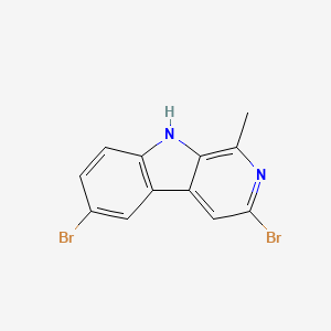 molecular formula C12H8Br2N2 B12561826 9H-Pyrido[3,4-b]indole, 3,6-dibromo-1-methyl- CAS No. 144434-74-2