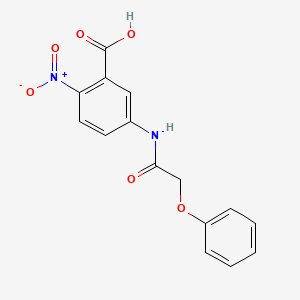 molecular formula C15H12N2O6 B12561852 2-Nitro-5-(2-phenoxyacetamido)benzoic acid CAS No. 147816-59-9