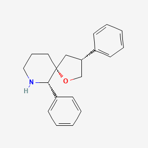 molecular formula C20H23NO B12561883 1-Oxa-7-azaspiro[4.5]decane,3,6-diphenyl-,(3R,5R,6S)- 