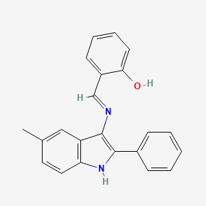 6-{[(5-Methyl-2-phenyl-1H-indol-3-yl)amino]methylidene}cyclohexa-2,4-dien-1-one