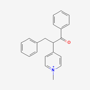 1-Methyl-4-(1-oxo-1,3-diphenylpropan-2-yl)pyridin-1-ium