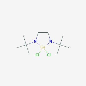 molecular formula C10H22Cl2GeN2 B12561931 1,3-Di-tert-butyl-2,2-dichloro-1,3,2-diazagermolidine CAS No. 143970-59-6