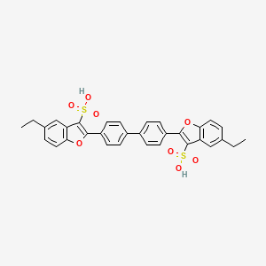 molecular formula C32H26O8S2 B12561949 2,2'-([1,1'-Biphenyl]-4,4'-diyl)bis(5-ethyl-1-benzofuran-3-sulfonic acid) CAS No. 156247-37-9