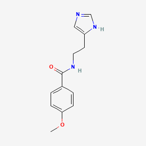 molecular formula C13H15N3O2 B12561974 Benzamide, N-[2-(1H-imidazol-4-yl)ethyl]-4-methoxy- CAS No. 149298-61-3