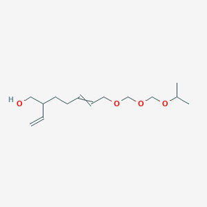 molecular formula C14H26O4 B12561980 2-Ethenyl-7-({[(propan-2-yl)oxy]methoxy}methoxy)hept-5-en-1-ol CAS No. 185553-09-7